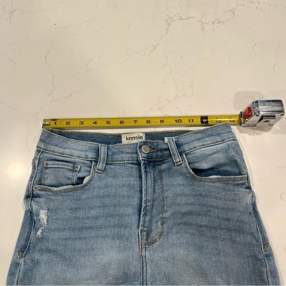 Kensie Blue Denim Stretch High Waist Cutoffs 6/28 - Picture 8 of 10